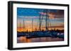 Groton, Connecticut - Sailboats at Sunset-Lantern Press-Framed Art Print