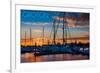 Groton, Connecticut - Sailboats at Sunset-Lantern Press-Framed Art Print