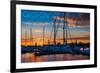 Groton, Connecticut - Sailboats at Sunset-Lantern Press-Framed Art Print