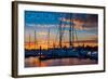 Groton, Connecticut - Sailboats at Sunset-Lantern Press-Framed Art Print