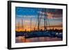 Groton, Connecticut - Sailboats at Sunset-Lantern Press-Framed Art Print