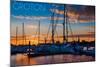 Groton, Connecticut - Sailboats at Sunset-Lantern Press-Mounted Art Print