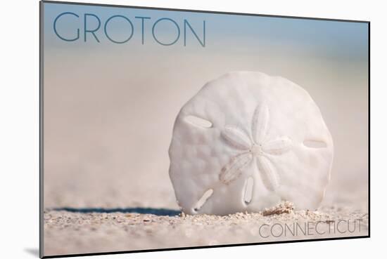 Groton, Connecticut - Sand Dollar and Beach-Lantern Press-Mounted Art Print