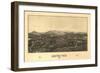 Groton, Massachusetts - Panoramic Map-Lantern Press-Framed Art Print