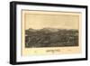 Groton, Massachusetts - Panoramic Map-Lantern Press-Framed Art Print