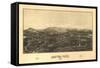 Groton, Massachusetts - Panoramic Map-Lantern Press-Framed Stretched Canvas