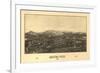 Groton, Massachusetts - Panoramic Map-Lantern Press-Framed Premium Giclee Print