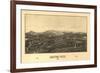 Groton, Massachusetts - Panoramic Map-Lantern Press-Framed Premium Giclee Print