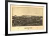 Groton, Massachusetts - Panoramic Map-Lantern Press-Framed Premium Giclee Print