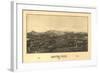Groton, Massachusetts - Panoramic Map-Lantern Press-Framed Art Print