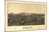 Groton, Massachusetts - Panoramic Map-Lantern Press-Mounted Art Print