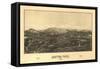 Groton, Massachusetts - Panoramic Map-Lantern Press-Framed Stretched Canvas