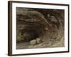 Grotto of Sarrazine near Nans-sous-Sainte-Anne, c.1864-Gustave Courbet-Framed Giclee Print