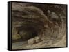 Grotto of Sarrazine near Nans-sous-Sainte-Anne, c.1864-Gustave Courbet-Framed Stretched Canvas