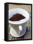 Ground Coffee in Filter-Sara Danielsson-Framed Stretched Canvas