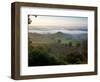 Ground fog at dawn in Val d'Orcia-Peter Adams-Framed Photographic Print