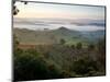 Ground fog at dawn in Val d'Orcia-Peter Adams-Mounted Photographic Print