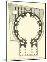 Ground-Plan of Pantheon, Rome-null-Mounted Giclee Print