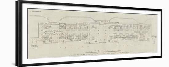 Ground-Plan of the Crystal Palace and Gardens, at Sydenham-null-Framed Giclee Print
