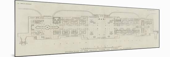 Ground-Plan of the Crystal Palace and Gardens, at Sydenham-null-Mounted Giclee Print