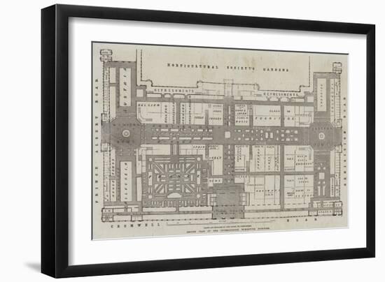 Ground Plan of the International Exhibition Building-John Dower-Framed Giclee Print