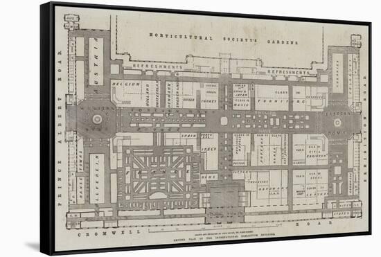 Ground Plan of the International Exhibition Building-John Dower-Framed Stretched Canvas