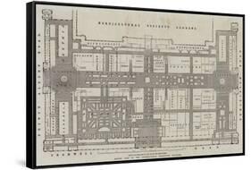 Ground Plan of the International Exhibition Building-John Dower-Framed Stretched Canvas