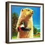 Groundhog and Apple - Jack & Jill-Dorothy Forsyth-Framed Giclee Print