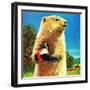 Groundhog and Apple - Jack & Jill-Dorothy Forsyth-Framed Giclee Print