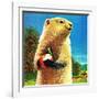 Groundhog and Apple - Jack & Jill-Dorothy Forsyth-Framed Giclee Print