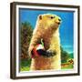 Groundhog and Apple - Jack & Jill-Dorothy Forsyth-Framed Giclee Print