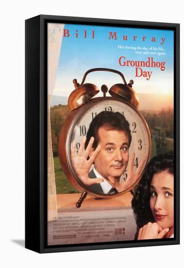 GROUNDHOG DAY [1993], directed by HAROLD RAMIS.-null-Framed Stretched Canvas
