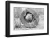 Groundhog in Hollow Log-null-Framed Photographic Print