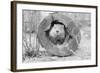 Groundhog in Hollow Log-null-Framed Photographic Print