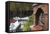 Grounds of Dwarika's Hotel, Kathmandu, Nepal, Asia-Ian Trower-Framed Stretched Canvas