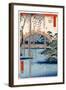 Grounds of Kameido Tenjin Shrine, Plate 57 from the Series 'One Hundred Views of Famous Places in…-Ando Hiroshige-Framed Giclee Print