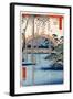 Grounds of Kameido Tenjin Shrine, Plate 57 from the Series 'One Hundred Views of Famous Places in…-Ando Hiroshige-Framed Giclee Print