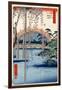 Grounds of Kameido Tenjin Shrine, Plate 57 from the Series 'One Hundred Views of Famous Places in…-Ando Hiroshige-Framed Giclee Print