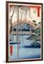 Grounds of Kameido Tenjin Shrine, Plate 57 from the Series 'One Hundred Views of Famous Places in…-Ando Hiroshige-Framed Giclee Print