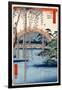 Grounds of Kameido Tenjin Shrine, Plate 57 from the Series 'One Hundred Views of Famous Places in…-Ando Hiroshige-Framed Giclee Print