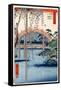 Grounds of Kameido Tenjin Shrine, Plate 57 from the Series 'One Hundred Views of Famous Places in…-Ando Hiroshige-Framed Stretched Canvas