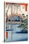 Grounds of Kameido Tenjin Shrine, Plate 57 from the Series 'One Hundred Views of Famous Places in…-Ando Hiroshige-Stretched Canvas