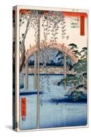 Grounds of Kameido Tenjin Shrine, Plate 57 from the Series 'One Hundred Views of Famous Places in…-Ando Hiroshige-Stretched Canvas