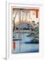 Grounds of Kameido Tenjin Shrine, Plate 57 from the Series 'One Hundred Views of Famous Places in…-Ando Hiroshige-Framed Giclee Print