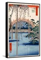 Grounds of Kameido Tenjin Shrine, Plate 57 from the Series 'One Hundred Views of Famous Places in…-Ando Hiroshige-Framed Stretched Canvas