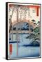 Grounds of Kameido Tenjin Shrine, Plate 57 from the Series 'One Hundred Views of Famous Places in…-Ando Hiroshige-Framed Stretched Canvas