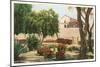 Grounds of Old Mission, San Diego, California-null-Mounted Art Print