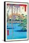 Grounds of the Kameido Tenjin Shrine-Ando Hiroshige-Framed Stretched Canvas