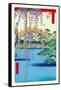 Grounds of the Kameido Tenjin Shrine-Ando Hiroshige-Framed Stretched Canvas