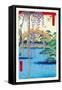 Grounds of the Kameido Tenjin Shrine-Ando Hiroshige-Framed Stretched Canvas